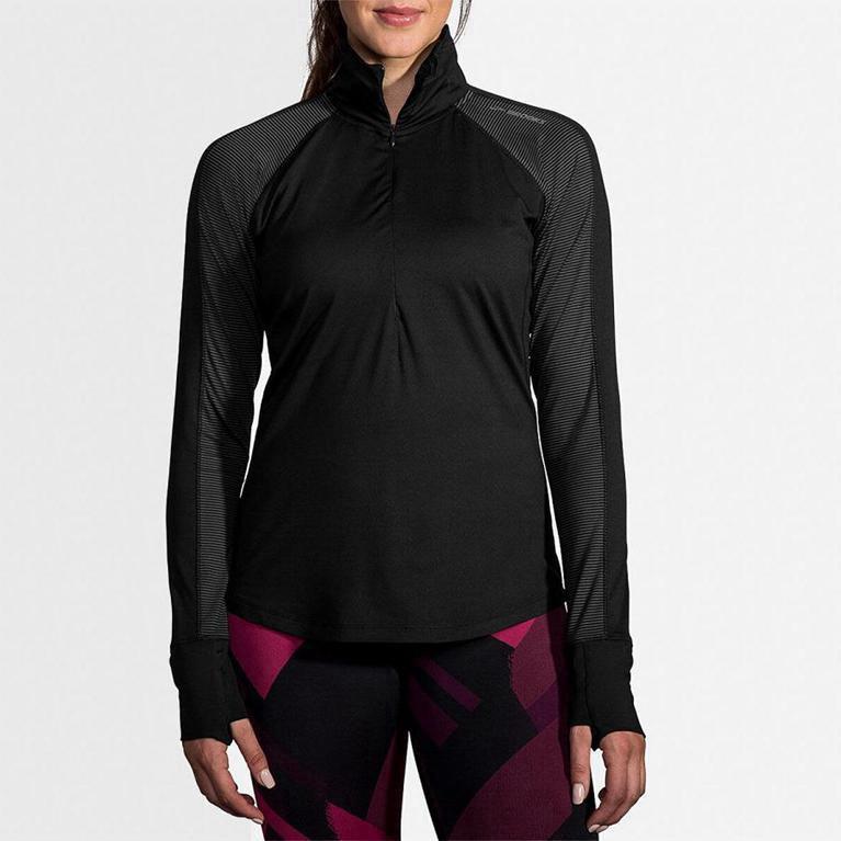 Brooks Dash Half Zip Hardloopjassen voor Dames Grijs (DWIJN-6302)